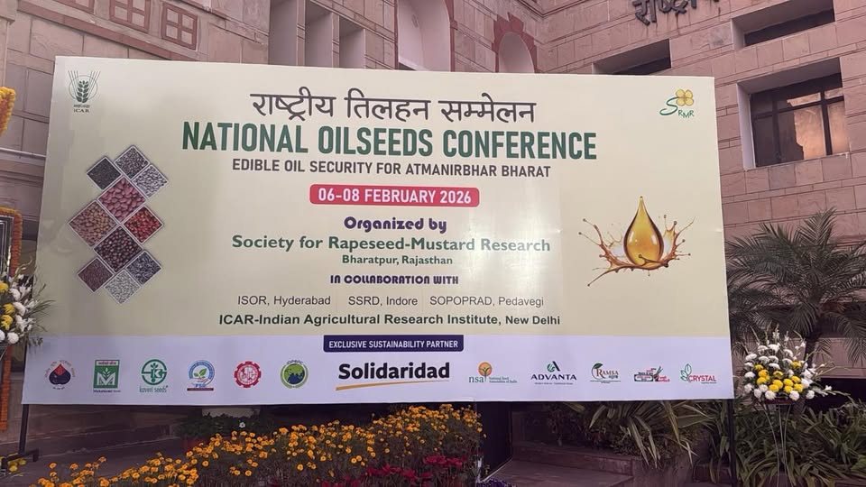 Sponsored National Oilseeds Conference organized by the Society for Rapeseed-Mustard Research, Bharatpur, Rajasthan. 