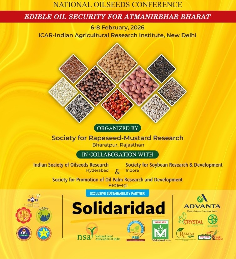 Sponsored National Oilseeds Conference organized by the Society for Rapeseed-Mustard Research, Bharatpur, Rajasthan.